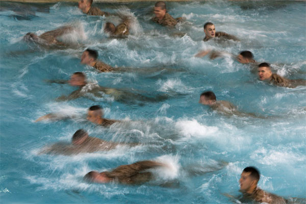 Marine Corps swim training