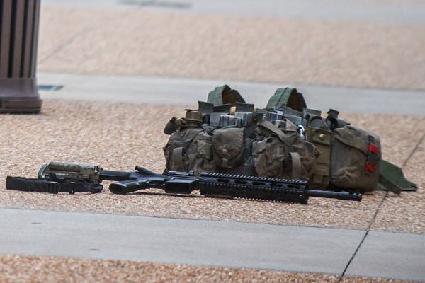  A Fort Bragg, N.C., soldier was arrested in a Fayetteville shopping mall July 2 for carrying an AR15 rifle, military equipment and ammunition.Associated Press.