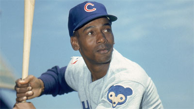 Ernie Banks with the Cubs